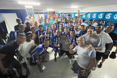 CSA comemora classificação para a terceira fase da Copa do Brasil após vitória sobre o Brusque no Rei Pelé<!-- NICAID(15388637) -->