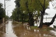 A Ilha da Pintada, no bairro Arquipélago, em Porto Alegre, registra pontos de inundação na manhã desta quinta-feira (19).<!-- NICAID(16063367) -->