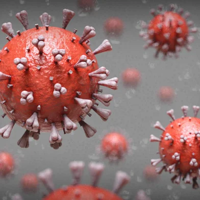 Imagem ilustrativa mostra o coronavírus em 3D<!-- NICAID(14553895) -->