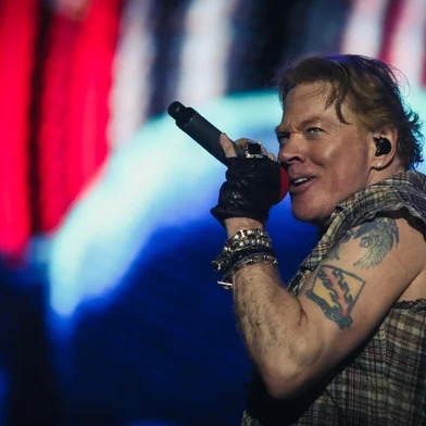 Fotos da turnê do Guns 'N' Roses no Brasil. Na foto, Axl Rose.<!-- NICAID(15215482) -->