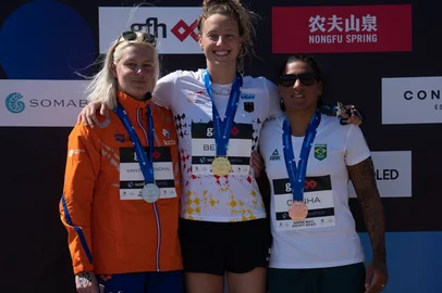 Pódio maratona aquática, Copa do Mundo Egito