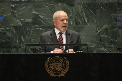 President of Brazil Luiz Inácio Lula da Silva speaks during "Summit of the Future" on the sidelines of the UN General Assembly at the United Nations Headquarters in New York, September 22, 2024. (Photo by ANGELA WEISS / AFP)<!-- NICAID(15872704) -->