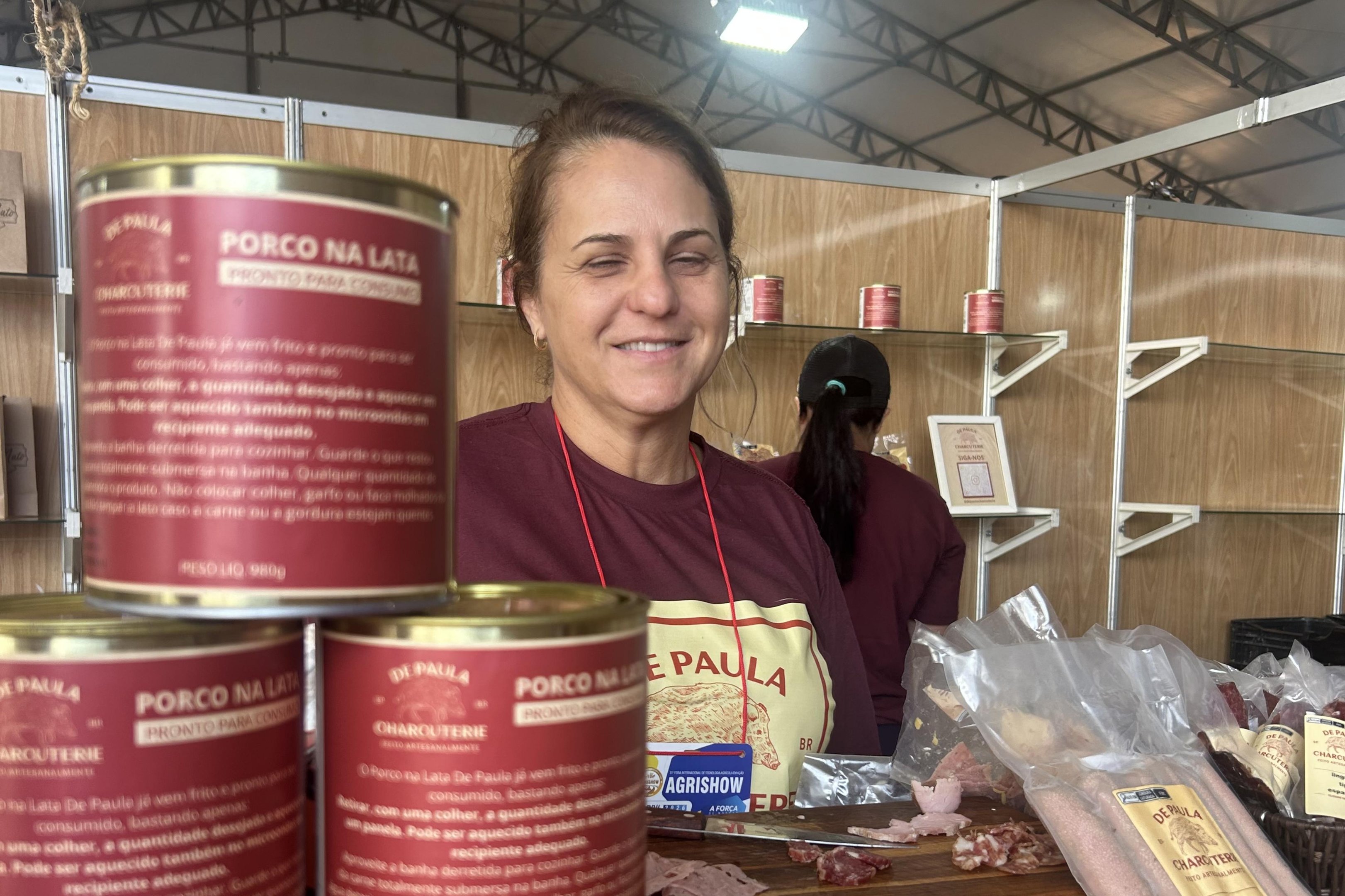 A versão paulista da carne na lata na vitrine da Agrishow