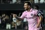 Inter Miami's Argentine forward Lionel Messi celebrates scoring his team's third goal during the round of 32 Leagues Cup football match between Inter Miami CF and Orlando City SC at DRV PNK Stadium in Fort Lauderdale, Florida, on August 2, 2023. (Photo by GIORGIO VIERA / AFP)Editoria: SPOLocal: Fort LauderdaleIndexador: GIORGIO VIERASecao: soccerFonte: AFPFotógrafo: STR<!-- NICAID(15500514) -->