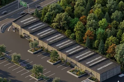 Modelo gerado por IA da estrutura a ser construída pela Saro em Farroupilha<!-- NICAID(16239053) -->