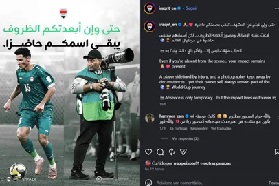 Iraque - Fotógrafo oficial da seleção Iraquiana, Talal Salah, é impedido de entrar nos USA. Jogador Ahmed Yahya (esquerda)  passa 7 horas sendo interrogado<!-- NICAID(16301524) -->