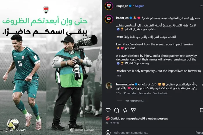 Instagram Seleção Iraque / Divulgação