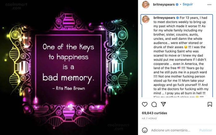 @britneyspears Instagram / Reprodução