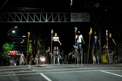 CAXIAS DO SUL,L RS, BRASIL, 17/02/2022 - Ensaio para desfile cênica da Festa da Uva. (Marcelo Casagrande/Agência RBS)<!-- NICAID(15019932) -->