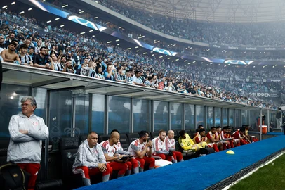 PORTO ALEGRE, RS, BRASIL, 11-10-2026: Grêmio vs Internacional, clássico GreNal nº455, pelo Campeonato Brasileiro Série A 2026. O jogo ocorre na Arena, em Porto Alegre. Foto: Duda Fortes/Grupo RBSIndexador: Andre Avila<!-- NICAID(16385196) -->