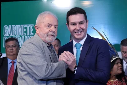 Lula e o futuro ministro Jader Filho