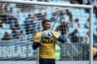 Duda Fortes / Agencia RBS PORTO ALEGRE, RS, BRASIL, 28.09.2025: Confronto entre Grêmio vs Vitória, na Arena, pelo campeonato Brasileiro. Fotos: Duda Fortes/Agencia RBS<!-- NICAID(16134501) -->