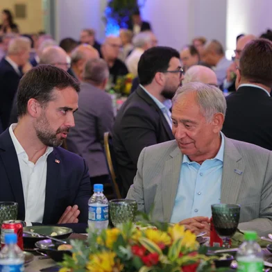 Claúdio Bier e Eduardo Leite no evento INDX<!-- NICAID(15998169) -->