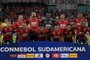 Colombia's Independiente Medellin pose for a picture during the Copa Sudamericana group stage first leg football match Ecuador's 9 de Octubre, at the Atanasio Girardot Stadium in Medellin, Colombia, on April 14, 2022. (Photo by Juan BARRETO / AFP)Editoria: SPOLocal: MedellínIndexador: JUAN BARRETOSecao: soccerFonte: AFPFotógrafo: STF<!-- NICAID(15077822) -->