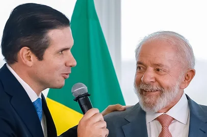 Presidente da Câmara, Hugo Motta, e presidente da República, Lula.<!-- NICAID(16126275) -->