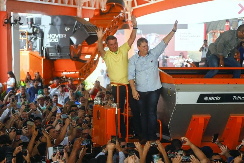 Ex-presidente Jair Bolsonaro e governador de São Paulo, Tarcísio de Freitas, participam da abertura da Agrishow, em Ribeirão Preto (SP)<!-- NICAID(15416892) -->