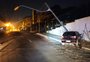 Motorista embriagado colide contra poste de luz da BR-116, em Caxias do Sul