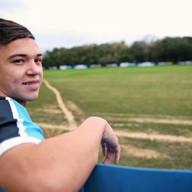 ELDORADO DO SUL, RS, BRASIL - 01.08.2016 :  Entrevista com o jogador Eduardo Aquino, o "Pepê", da categoria Sub-20 do Grêmio. (FOTO: BRUNO ALENCASTRO/AGÊNCIA RBS, Editoria Esporte)<!-- NICAID(12352936) -->