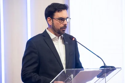 Vice-presidente de Indústria da CIC, Oliver Chies Viezzer, durante reunião-almoço desta segunda-feira (31). <!-- NICAID(16356388) -->