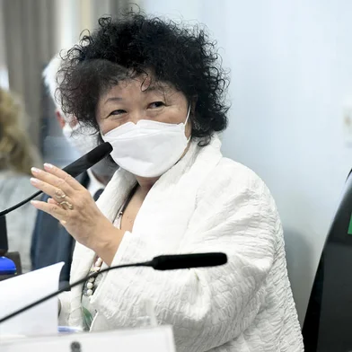 Nise Yamaguchi na CPI da CovidFoto: Jefferson Rudy/AgÃªncia Senado<!-- NICAID(14797731) -->
