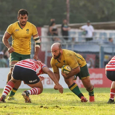 Lance de Brasil x Paraguai pela Repescagem Sul-Americana para a Copa do Mundo de Rugby<!-- NICAID(16153392) -->