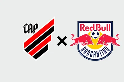 Athletico-PR x Bragantino escudos