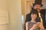 Foto postada no Instagram da Lily Allen com o seu marido, David Harbour.<!-- NICAID(15596677) -->