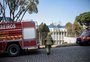 Incêndio no prédio da Receita Federal, em Caxias do Sul, é totalmente controlado pelos bombeiros