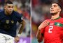 Mbappé x Hakimi: amigos no PSG se enfrentam na Copa do Mundo nesta quarta-feira