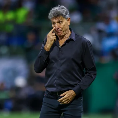 RS - FUTEBOL/CAMPEONATO BRASILEIRO 2024/GREMIO X PALMEIRAS  - ESPORTES - Lance da partida entre Gremio e Palmeuras disputada na noite desta sexta-feira, na Allianz Arena, em SÃ£o Paulo, em partida valida pela Campeonato Brasileiro 2024. FOTO: LUCAS UEBEL/GREMIO FBPA<!-- NICAID(15910614) -->