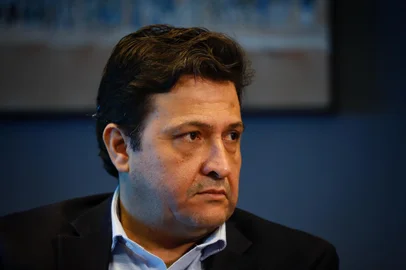 Porto Alegre, RS, Brasil, 27-12-2024: O presidente do Grêmio, Alberto Guerra, concede entrevista na Arena. Foto: Mateus Bruxel / Agência RBSIndexador: MATEUS BRUXEL<!-- NICAID(15943227) -->