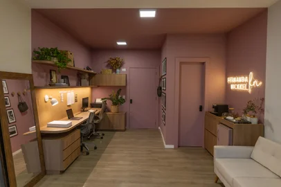 Estúdio Fernanda Nickkel , projeto , arquitetura, rosa, camurça<!-- NICAID(15616964) -->