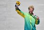 Brasileiro Pedro Barros fatura a medalha de prata no skate park masculino