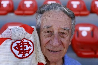 Jeff Botega / Agencia RBS Santa Maria, RS, Brasil - Especial Gauchão 2026. Na imagem o Torcedor do Inter de Santa Maria, Dauter Berleze<!-- NICAID(16199914) -->