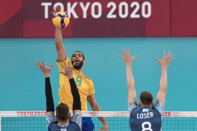 toquio202026.07.2021 - Jogos OlÃ­mpicos TÃ³quio 2020 - Volei. Ariake Arena. Jogo Brasil x Argentina.  Foto de JÃºlio CÃ©sar GuimarÃ£es/COB. Indexador: JÃºlio CÃ©sar GuimarÃ£es/COB<!-- NICAID(14855813) -->