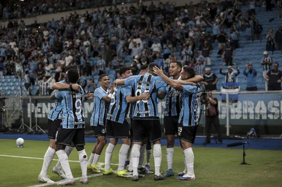 PORTO ALEGRE, RS, BRASIL, 25-02-2026: Grêmio vs Atlético Mineiro, na Arena, válido pelo Brasileirão Série A 2026. Foto: Duda Fortes/Agência RBSIndexador: DF<!-- NICAID(16233103) -->