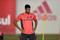 Kaique Rocha no treinamento do Inter, no CT Parque Gigante<!-- NICAID(15099769) -->