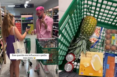 Theresa Gallian, que posta dicas de viagens nas redes sociais, viralizou ao gravar ida com amiga a rede de supermercados em que solteiros flertar ao andar com abacaxi no carrinho de compras.<!-- NICAID(15857127) -->