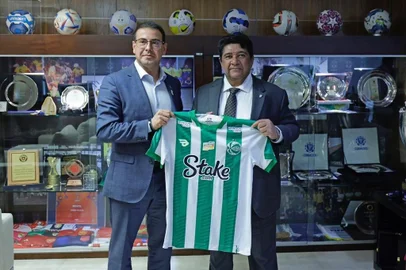 Presidente do Juventude Fábio Pizzamilgio ao lado do presidente da CBF Ednaldo Rodrigues<!-- NICAID(15847779) -->