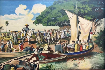 Museu Histórico Visconde de São Leopoldo em outubro de 2024òleo sobre tela do artista alemão Ernst Zeuner<!-- NICAID(15791586) -->