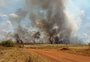 Incêndio em área de Cacequi é controlado, mas outro terreno do Exército volta a pegar fogo, na Fronteira Oeste