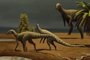 Amanasaurus nesbitti em uma paisagem do Triássico Superior<!-- NICAID(15403782) -->