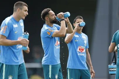 Matheus Cunha durante treino da seleção brasileira <!-- NICAID(16304240) -->