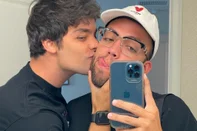 Lucas Rangel e Lucas Bley em selfie no Instagram.<!-- NICAID(15912061) -->