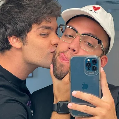 Lucas Rangel e Lucas Bley em selfie no Instagram.<!-- NICAID(15912061) -->
