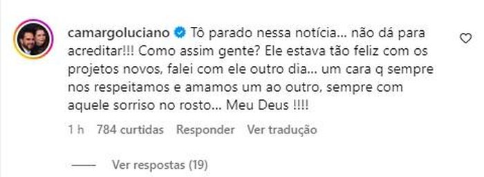 Reprodução / @camargoluciano / Instagram
