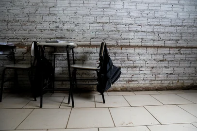 CAPELA DE SANTANA, RS, BRASIL, 22.09.2022: a Escola Estadual Manoel de Almeida Ramos,  ha 9 anos espera pela construção de uma nova sede, atualmente esta localizada em um porão de um predio da Paróquia da cidade. Foto: Camila Hermes/Agencia RBS<!-- NICAID(15214979) -->