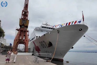 navio-hospital chinês Ark Silk Road está atracado no porto do Rio de Janeiro<!-- NICAID(16204648) -->