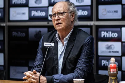 Paulo Roberto Falcão, coordenador de futebol do Santos.<!-- NICAID(15501790) -->