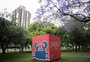 Recém recuperada, obra de arte do Parque Marinha volta a ser pichada; veja fotos